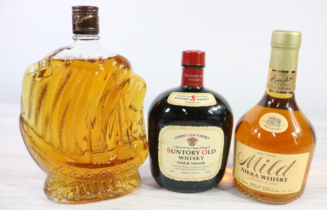 〇国産ウィスキー 3本セット マイルドニッカ グロリアオーシャン サントリー