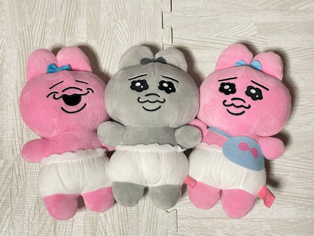 おぱんちゅうさぎ　んぽちゃむ　きみまろ　ぬいぐるみ　クッション　セット