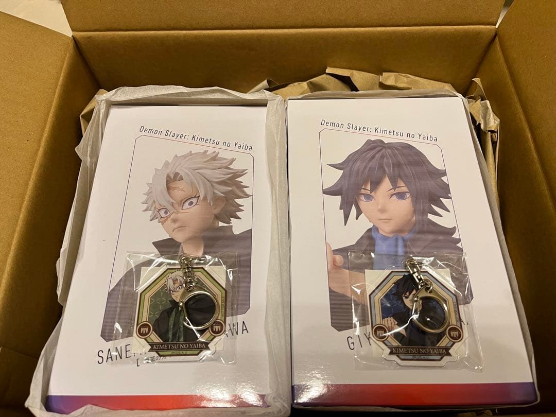 ち*読様 鬼滅の刃 不死川実弥 冨岡義勇 ノンスケールフィギュア　アクリルキーホ