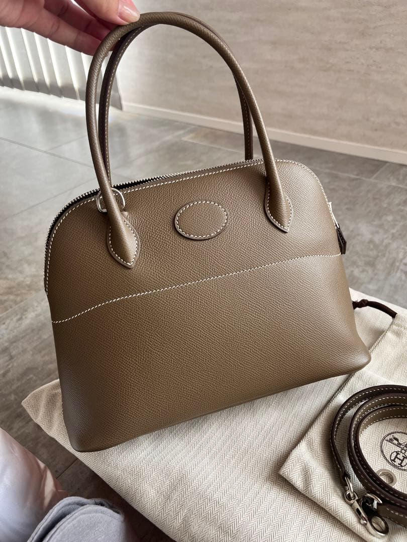 エルメス　ボリード27 ボリードミニ　エトゥープ　マカロンボリード