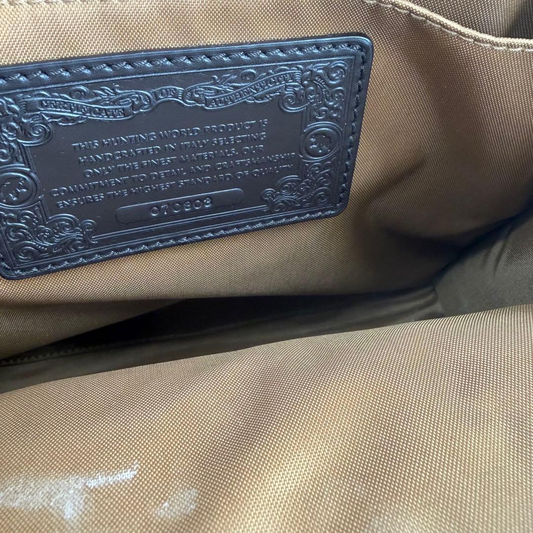 美品✨HUNTING WORLD バチューレザー ハンドバッグ
