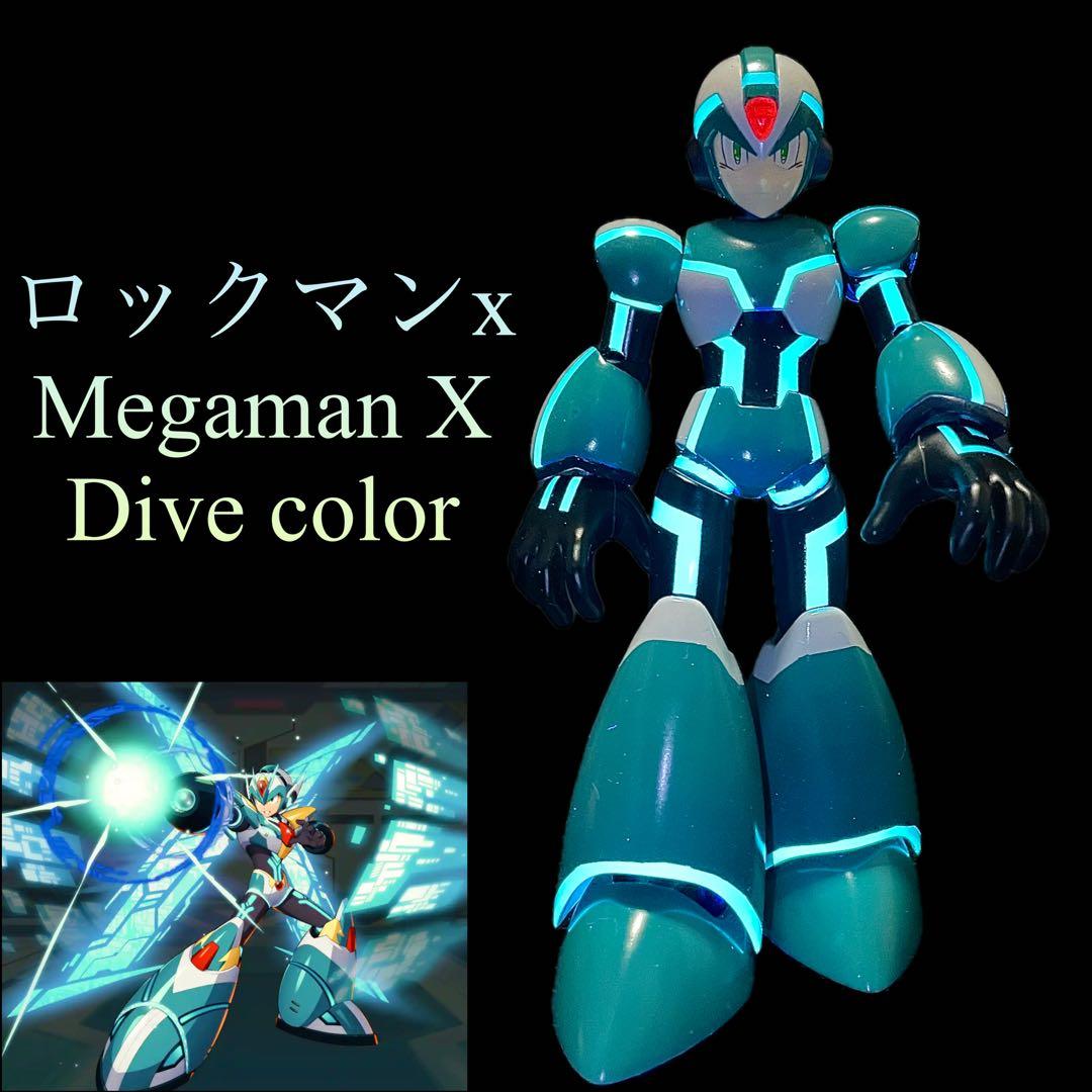ロックマンx コトブキヤ　dive アーマー風全塗装　フィギュア　megaman