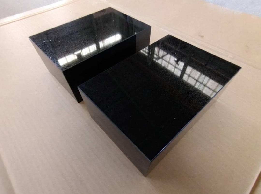 天然黒御影石 極厚オーディオボード●246×170×100● 5面磨き　ペア