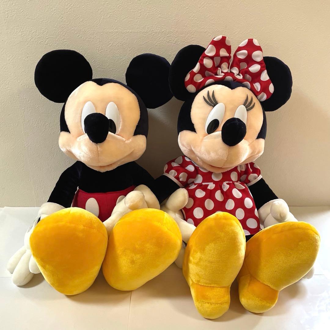 【まとめ売り】 圧縮なし Disney 特大 ぬいぐるみ ミッキー ミニー ペア