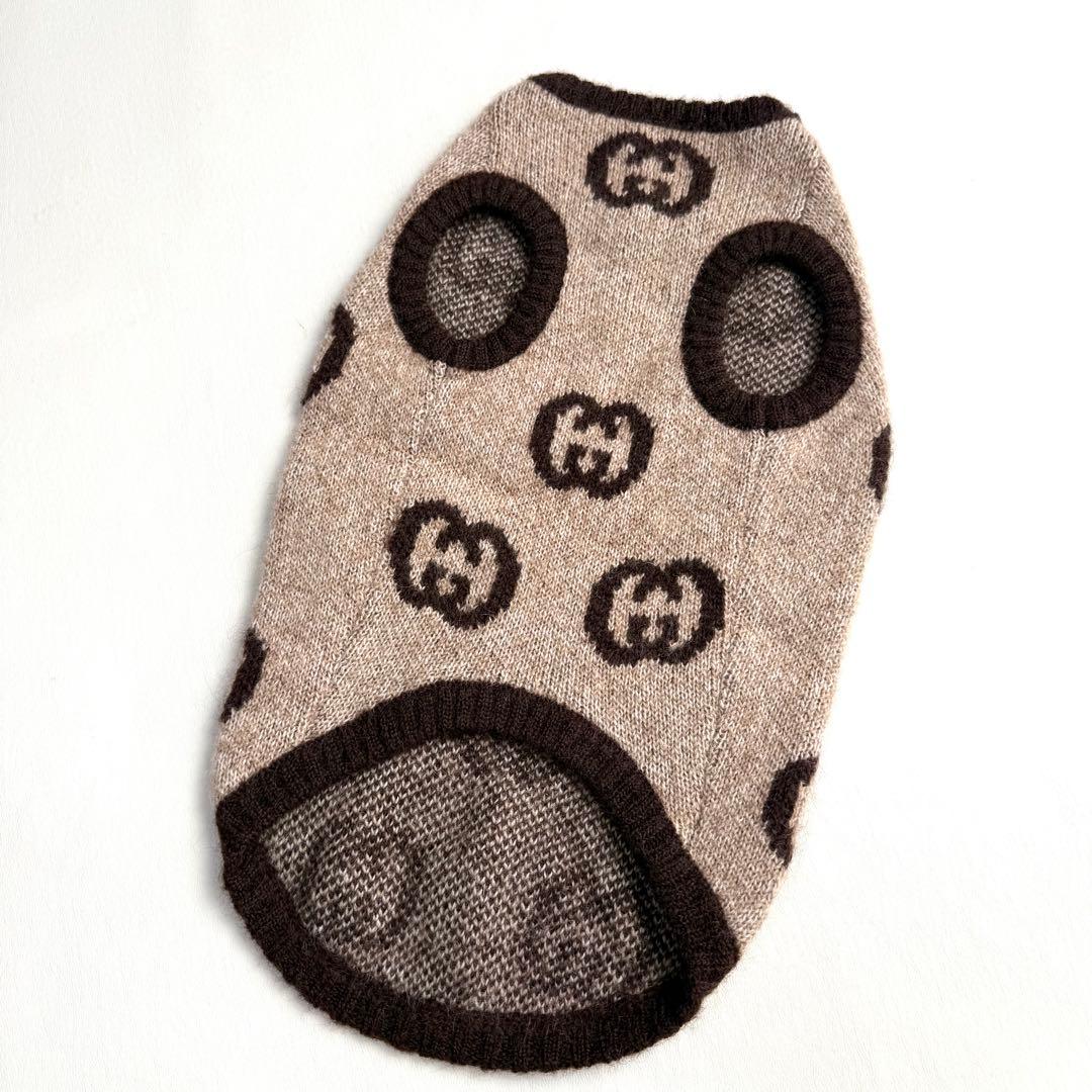 未使用級✨グッチ✨GUCCI✨インターロッキング　ペットセーター　ブラウン　M