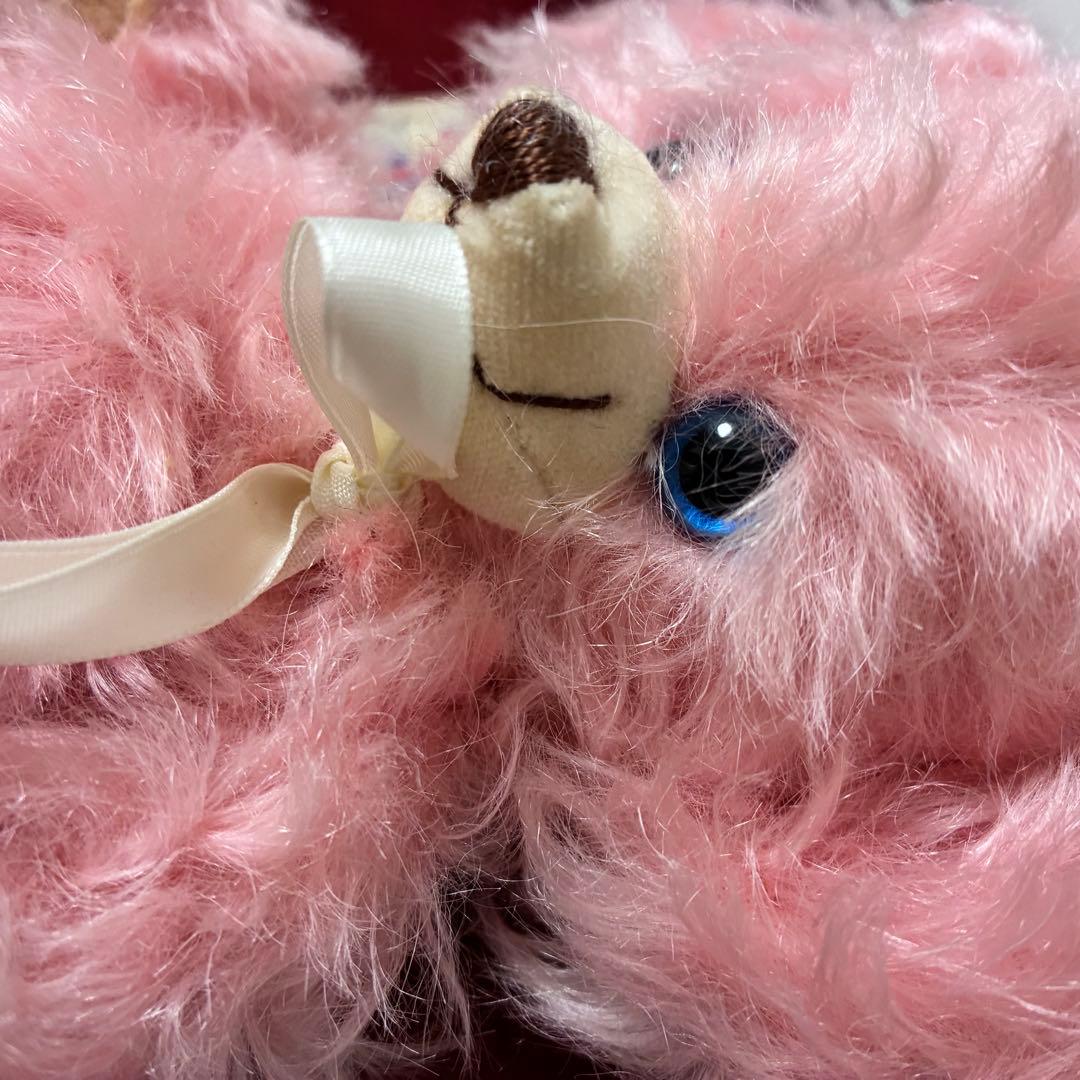アンティーク　ピンク　テディベア　くま　ぬいぐるみ　鈴　かわいい　ビンテージ