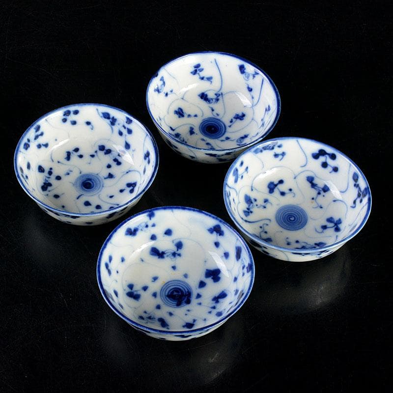 伊万里焼　古伊万里　染付　花文　煎茶碗　9点まとめて　C　6835