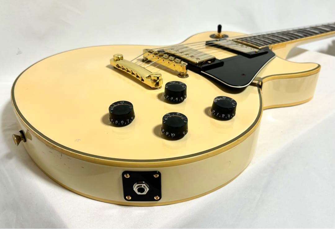 【新品弦張替済】Epiphone エレキギター レスポール カスタム ホワイト