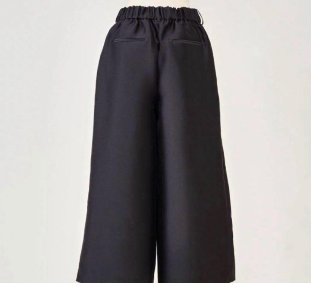 HEVE サテンガウチョパンツ36 ブラック