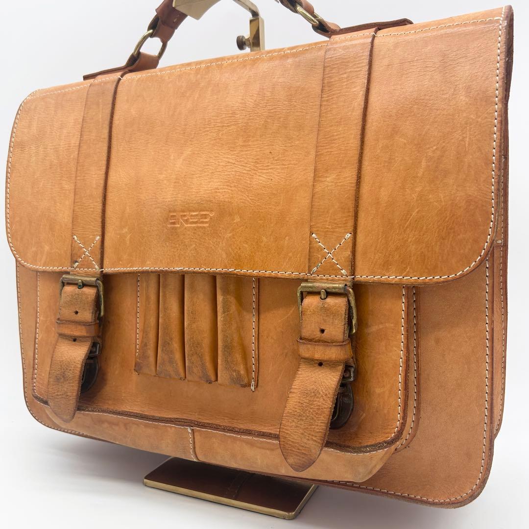 A490 BREE エルク オールレザー ヌメ革 ブリーフケース ビジネスバッグ