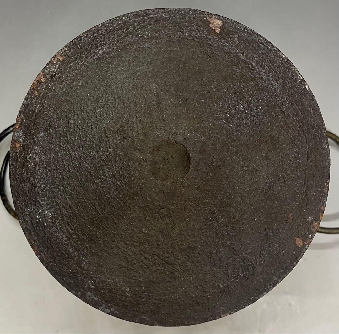 人間国宝　高橋敬典　雲龍釜　釜釻　共箱　L113