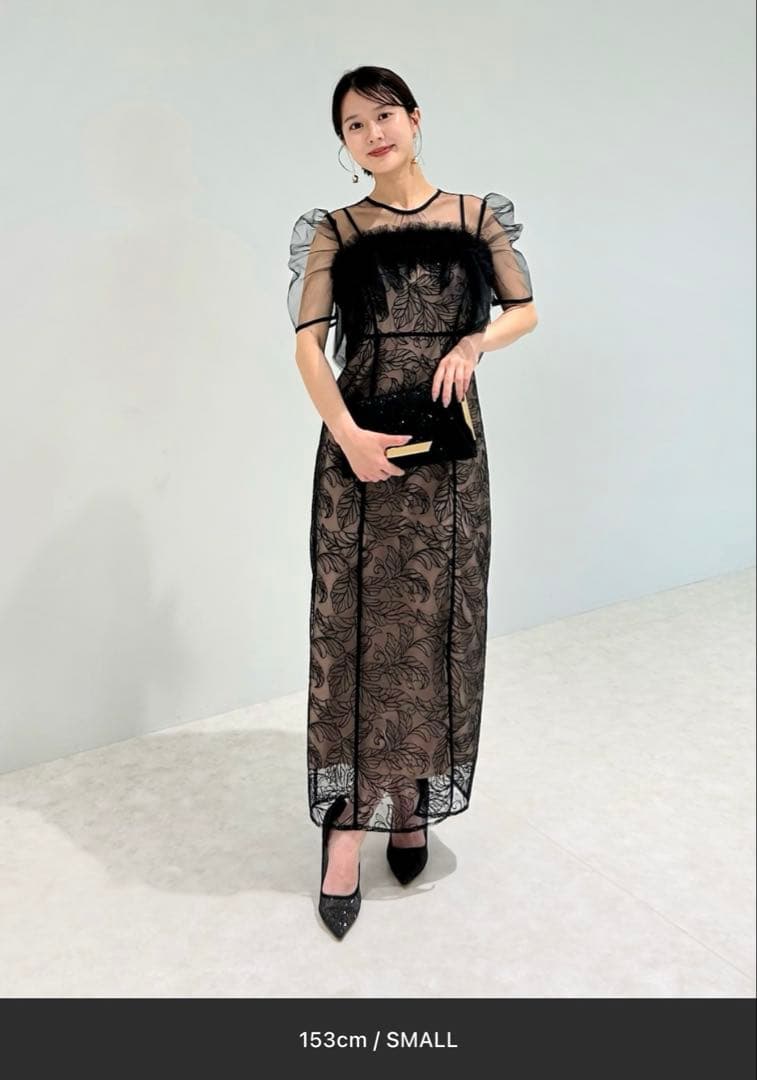 【@】LEJA 3WAYフラワーチュールアシンメトリーIラインドレス