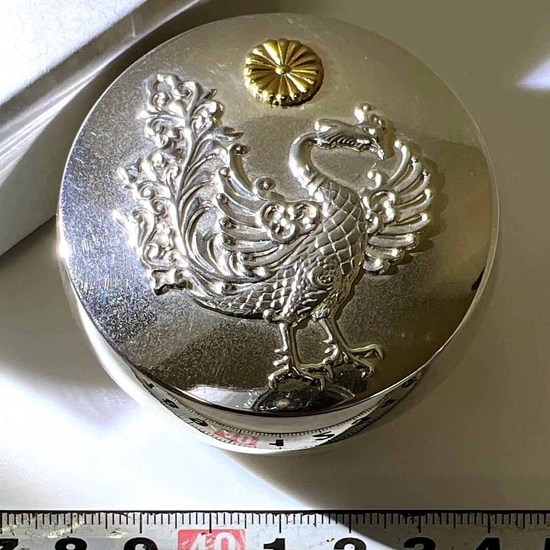 平成2年　天皇御即位記念鳳凰文ボンボニエール　共箱　東Y7-0804⭐︎1F