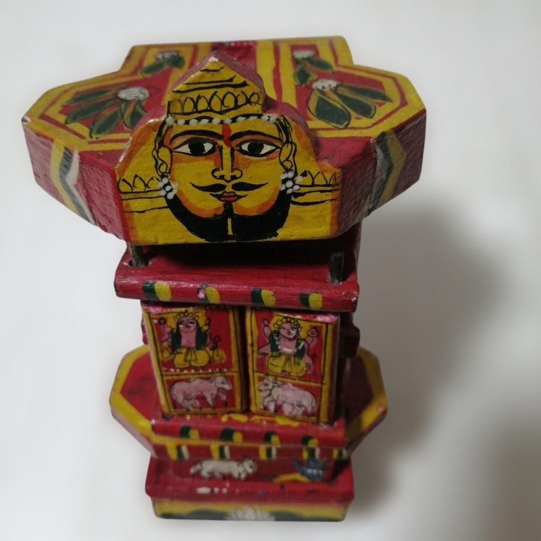 インドの神様 木製工芸品ハンドメイド@ヨガ神殿神話仏像