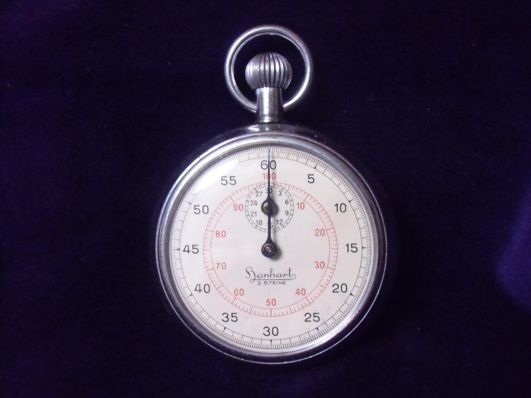 ドイツ軍＊海軍＊hanhart社製＊６０秒/３０分ストップウォッチ＊３石（実物）