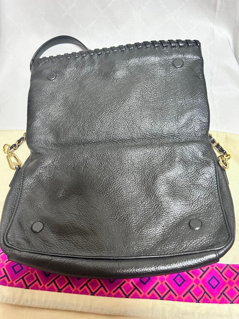 【美品】Tory Burch 黒 レザー ショルダーバッグ 2way