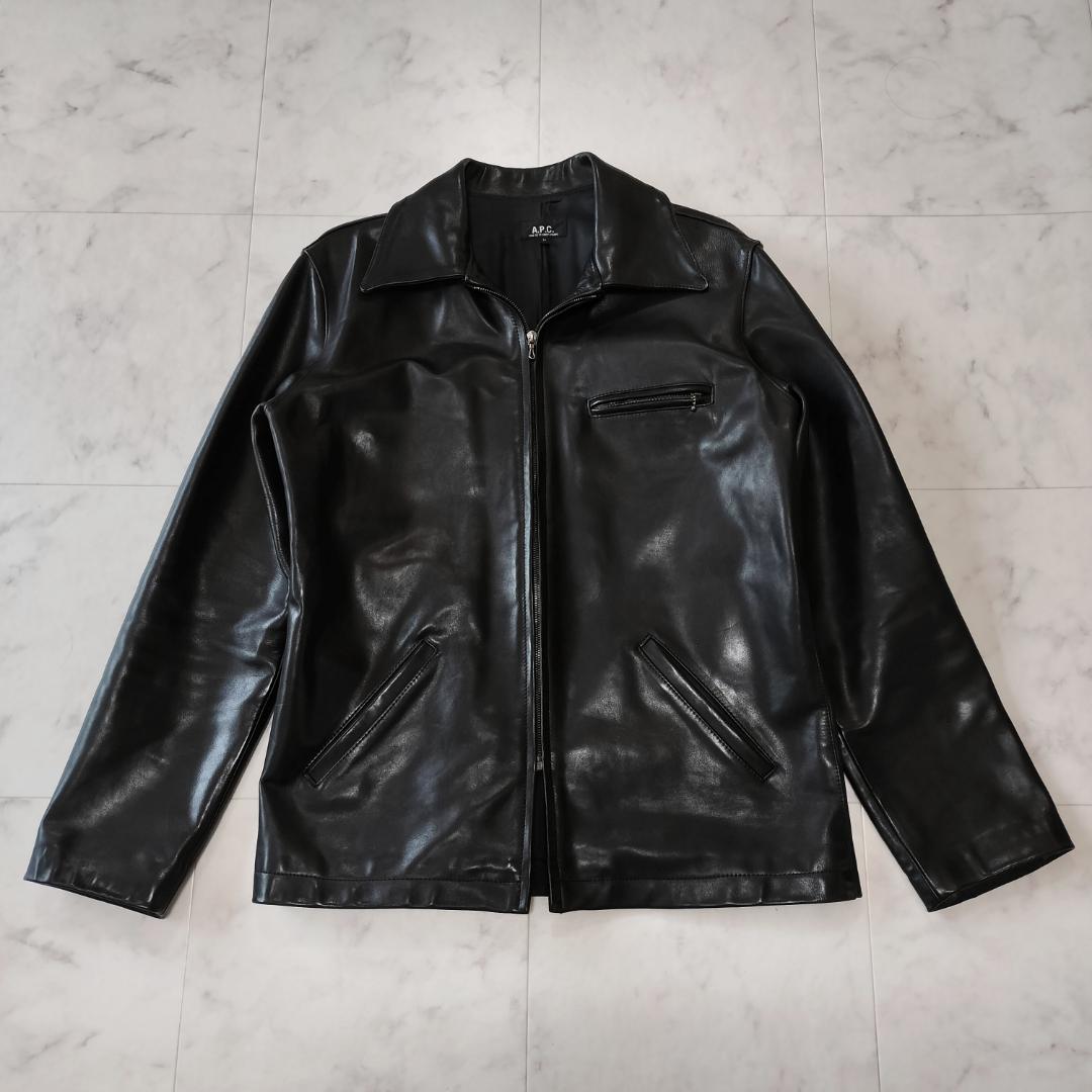 希少 old A.P.C. 馬革 フランス製 レザージャケット M ヴィンテージ