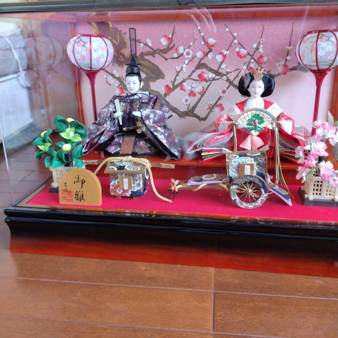 雛人形セット美品 アクリルケース入り 吉徳