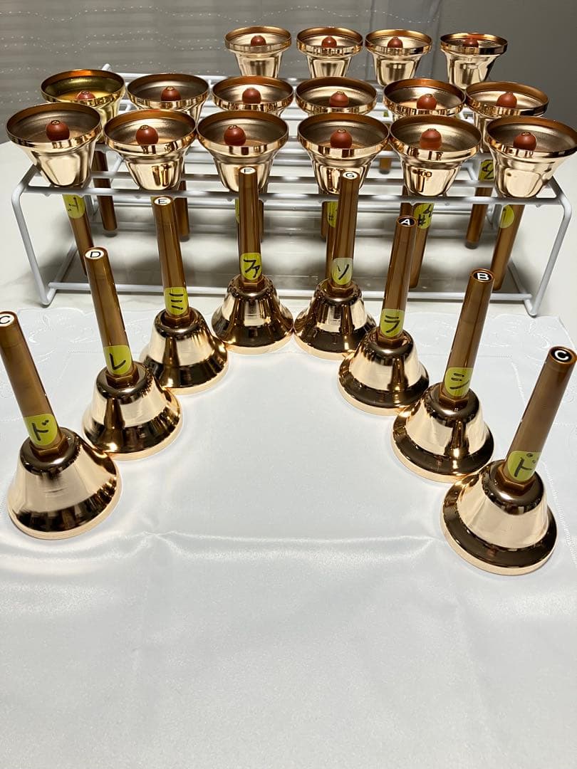 はなみずき　ゼンオン　ハンドベル ミュージックベル　24個　ブロンズ色