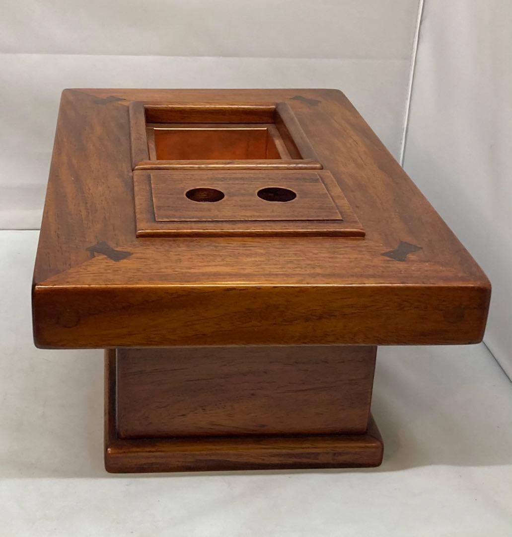 B8s 木製ミニチュア長火鉢　関西型　民芸　縮小　木工芸