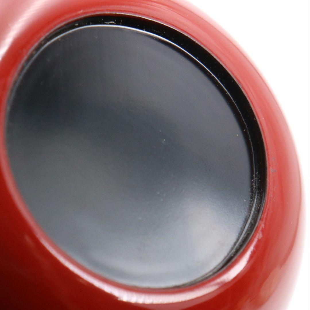 蒔絵師 定峯作 折鶴松葉蒔絵 朱塗 中棗 茶道具 共箱　V818　N1