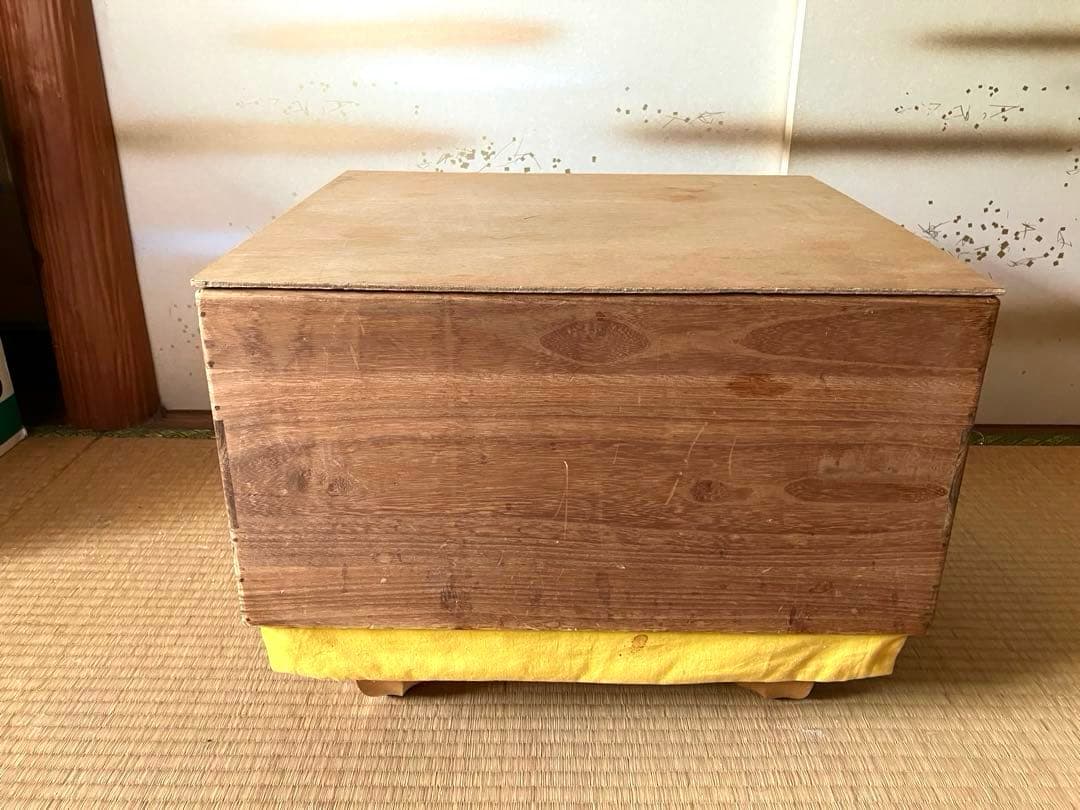 昭和レトロ　脚付碁盤7.7寸　板目