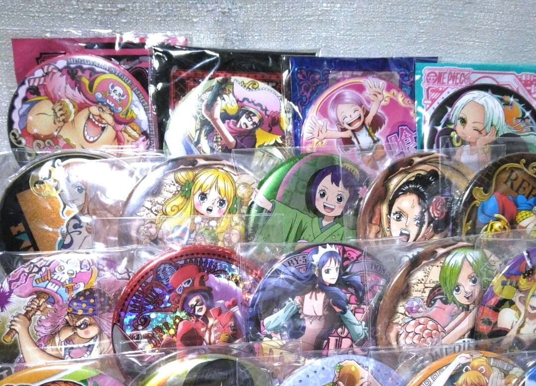 ワンピース 女の子キャラ 缶バッジ まとめ売り 48点セット