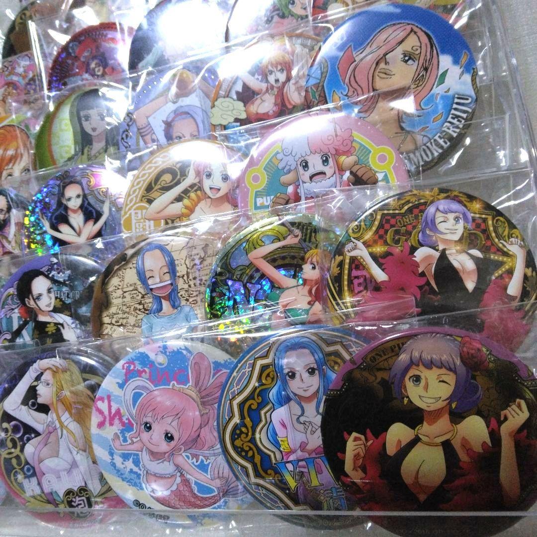 ワンピース 女の子キャラ 缶バッジ まとめ売り 48点セット