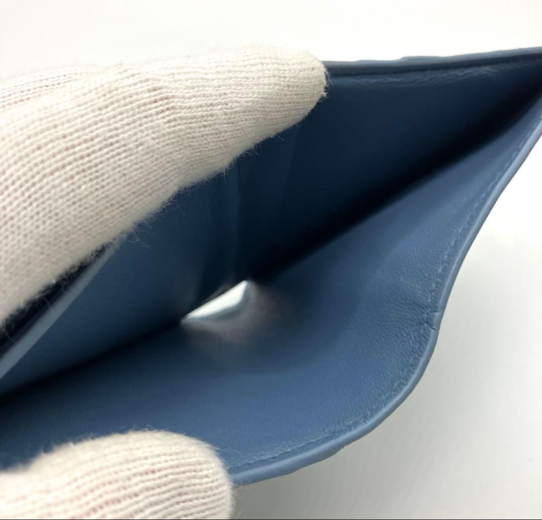 ⭐️ 希少 美品 バレンシアガ デニム コンパクト ウォレット 折り財布 ブルー