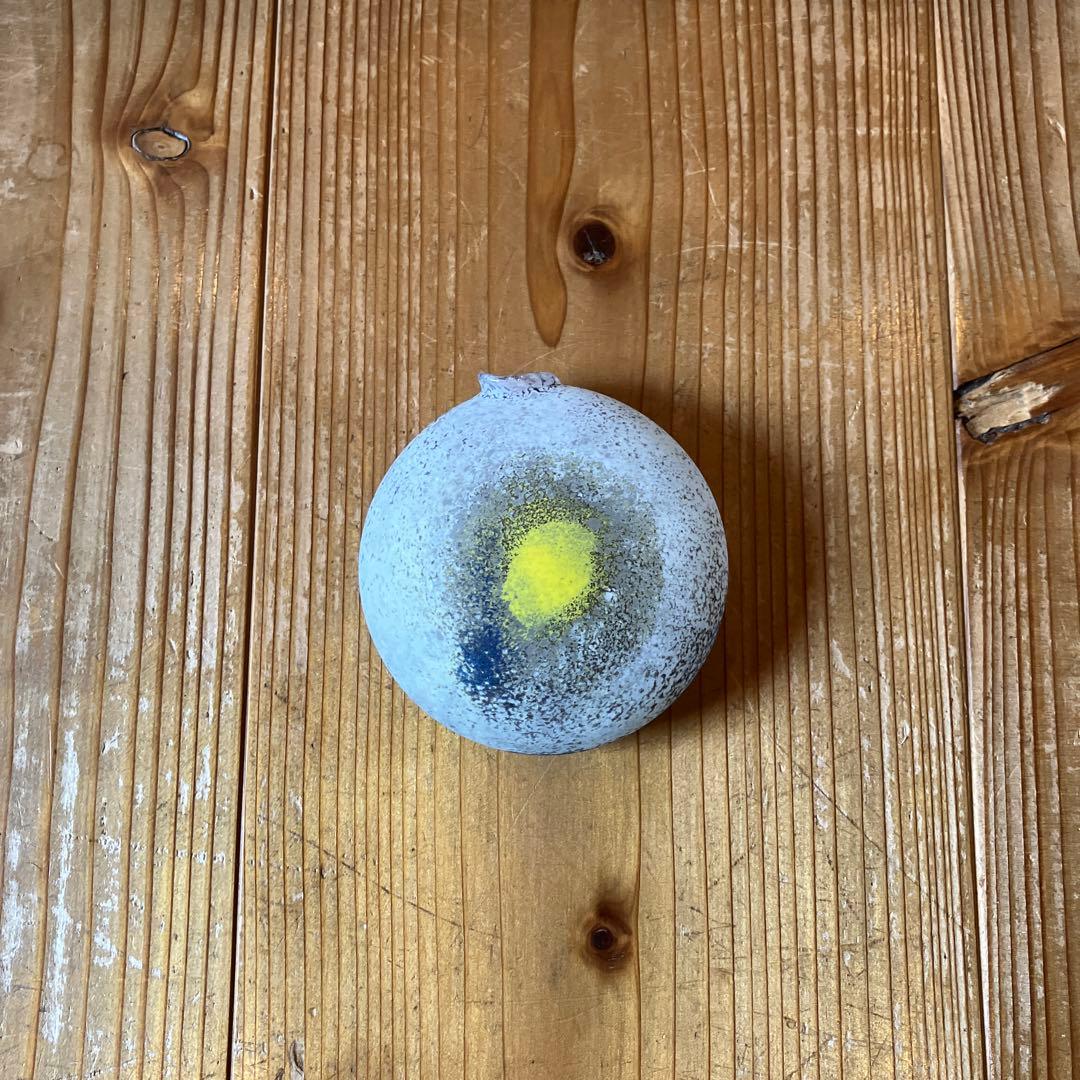 橋村野美知　硝子　ガラス　壁掛花入　一点もの　アート