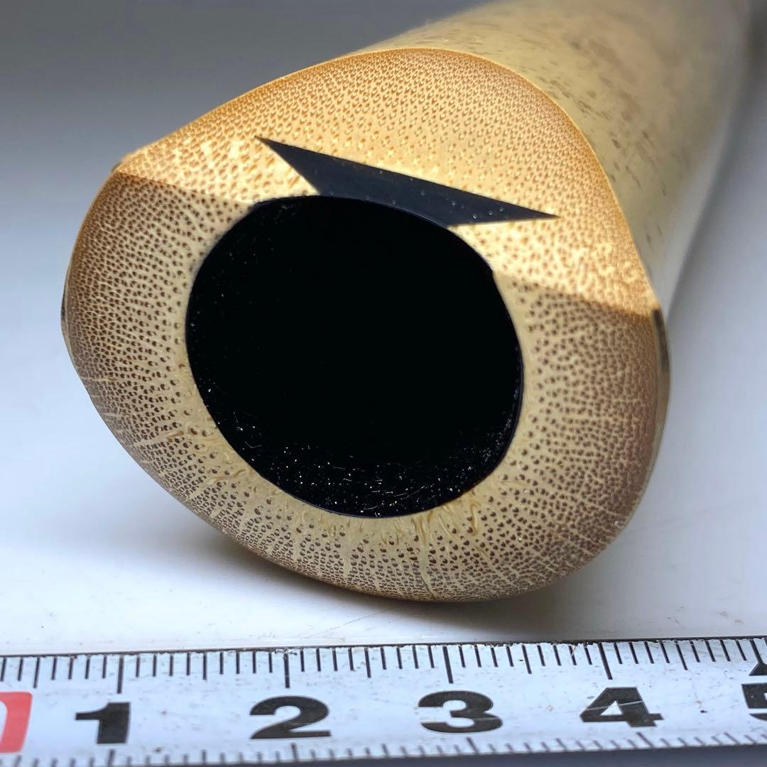 竹治在銘　銀巻尺八　約48.5cm 東N7-1025①