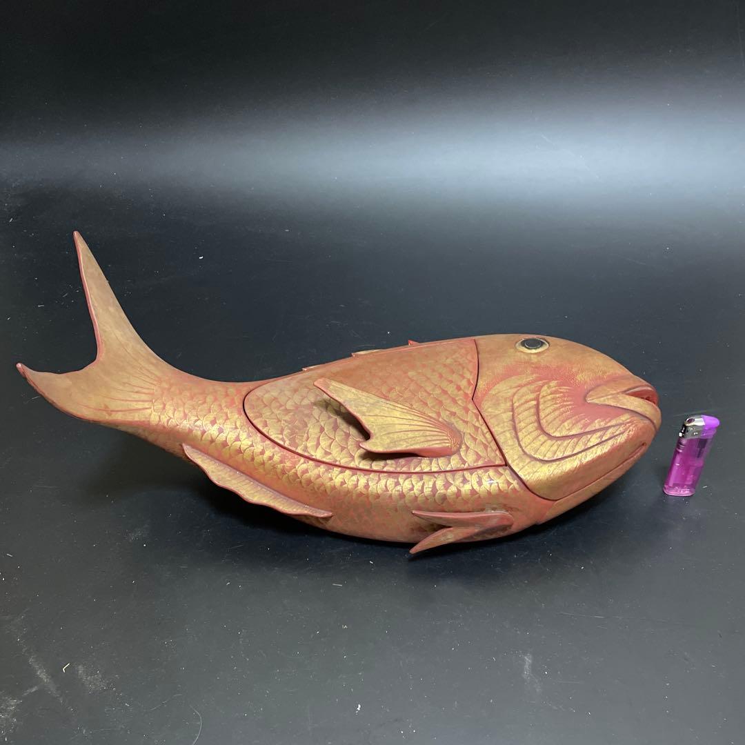 時代物　特大　木製　鯛菓子器　刺身盛り