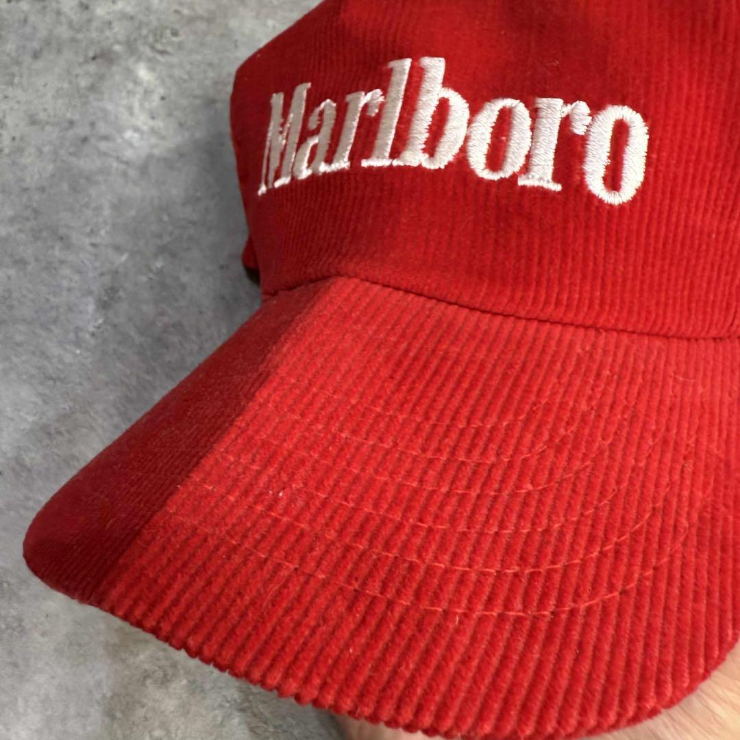 80s USA製　Marlboro コーデュロイキャップ 赤