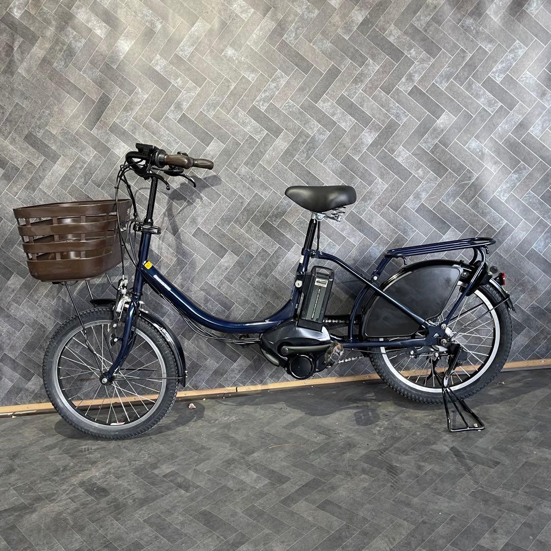 Bridgestone 電動アシスト自転車 ネイビー 前面バスケット付き