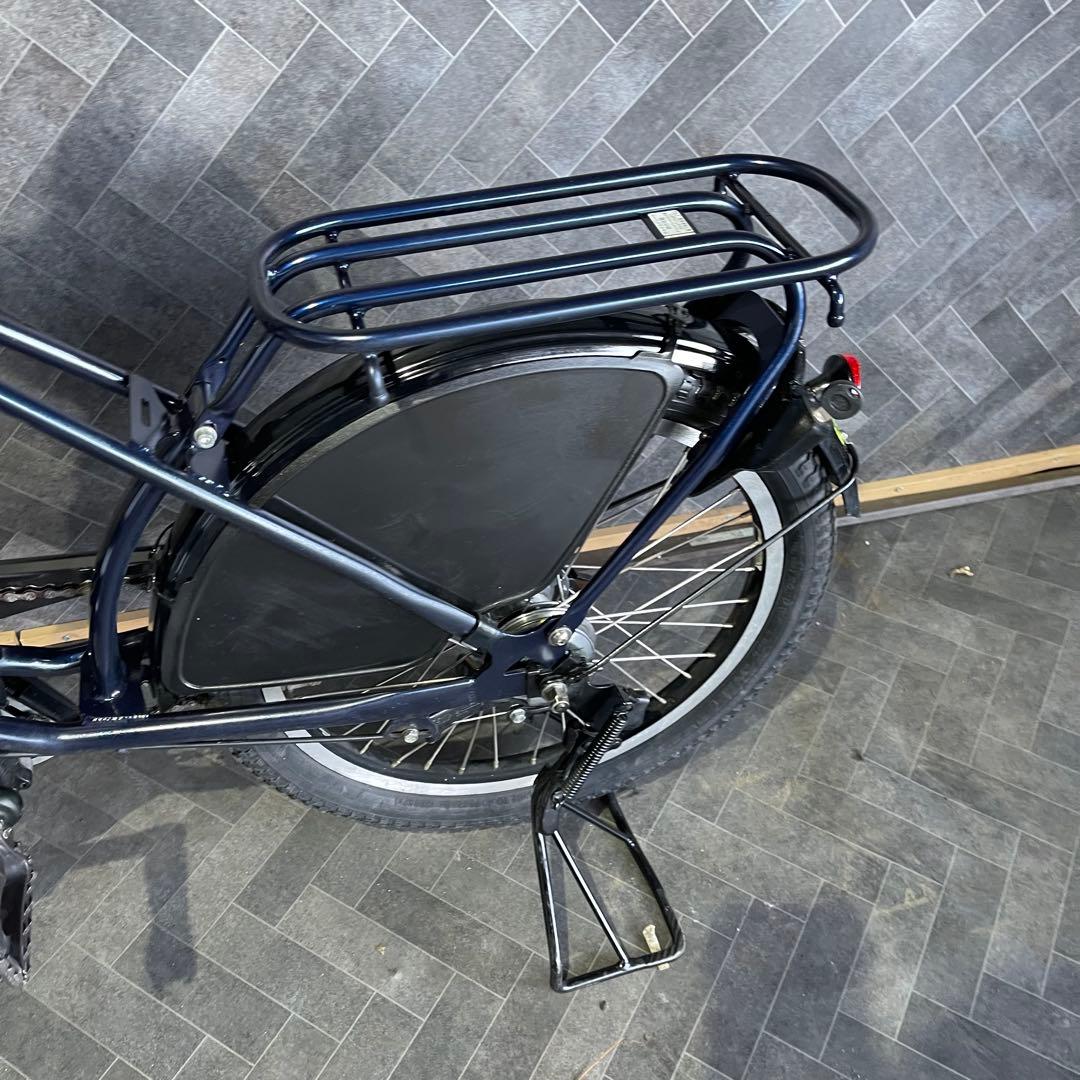 Bridgestone 電動アシスト自転車 ネイビー 前面バスケット付き
