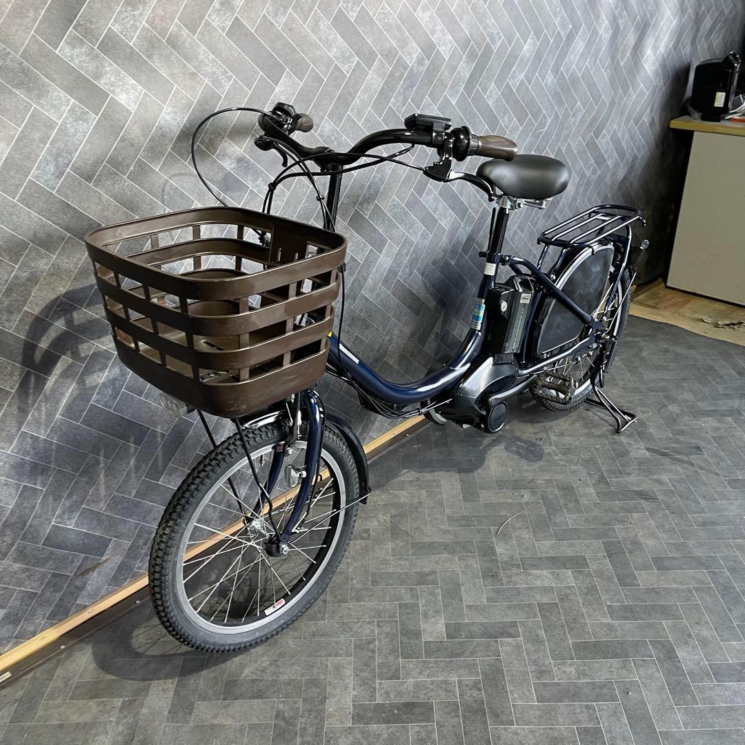 Bridgestone 電動アシスト自転車 ネイビー 前面バスケット付き