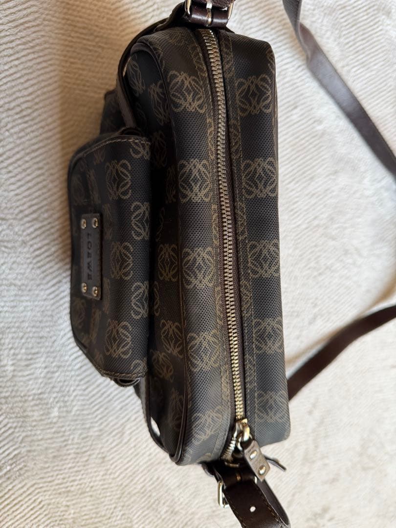 LOEWE ロエベ ヴィンテージ アナグラム キャンバス ショルダーバッグ