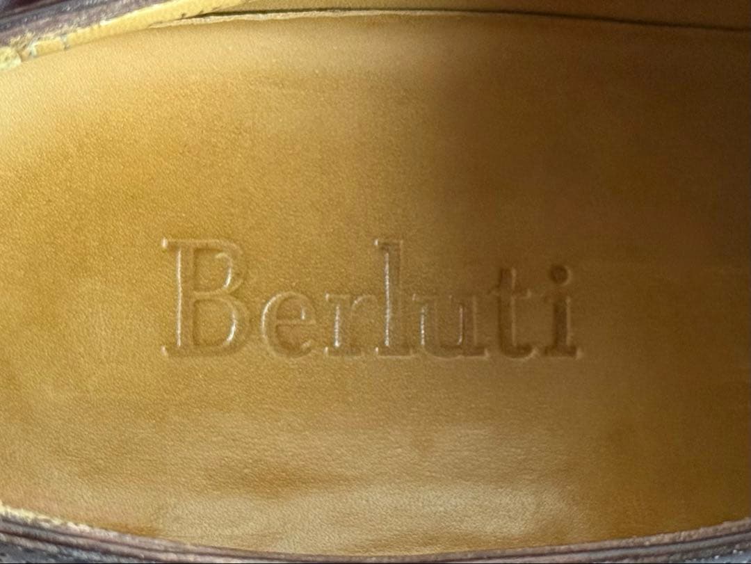 純正ツリー付　ベルルッティ　パティーヌ　ダービー　ガレ　サイズ8　ダークブラウン