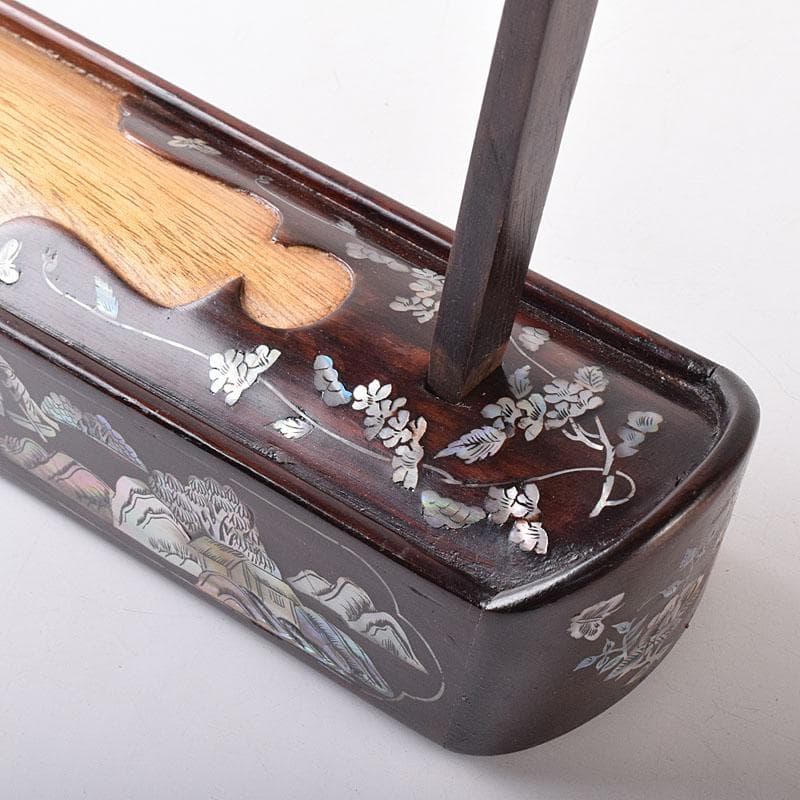 ゆうり 　螺鈿装飾　山水人物文　ダンバウ　撥弦楽器　M　R8440H