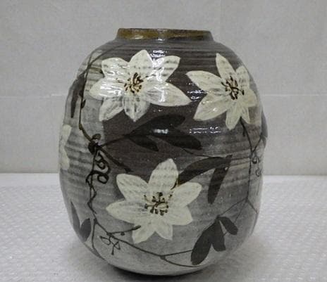 人間国宝 田村耕一 作『鉄線文 花瓶』箱無 師 富本憲吉 検索 加藤土師萌