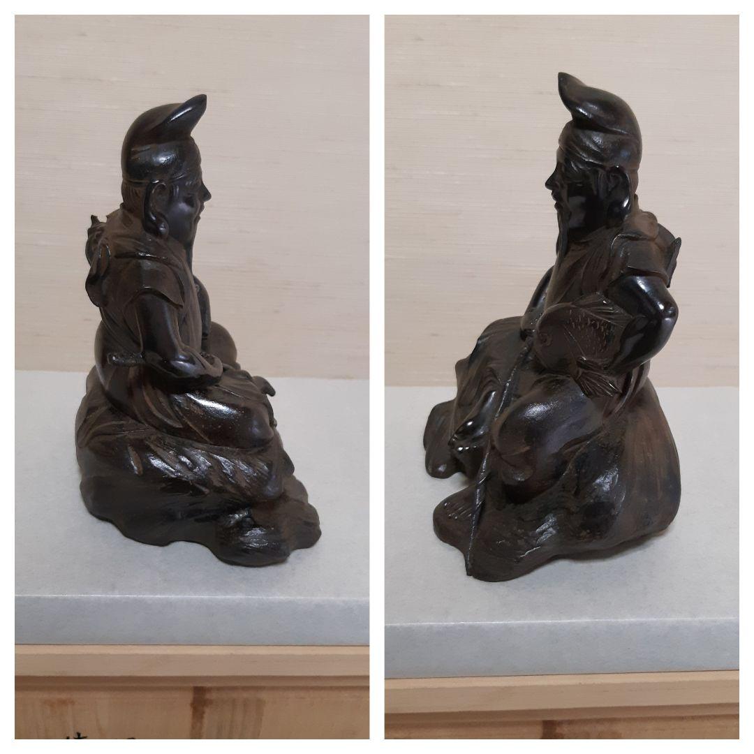 高村光雲　特別限定品　古道具　原型　恵比寿大黒天　青銅製　置物　高村光雲色紙付き