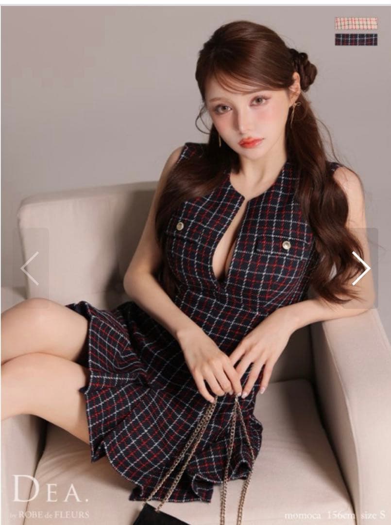 DEA Suger チェック柄 キャバドレス Mサイズ