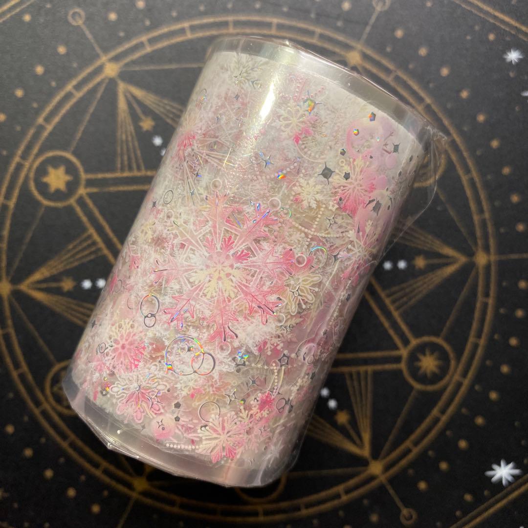 【7927】海外　マステ　5m巻売り貝殻銀　マスキングテープ　カッティング　桜雪