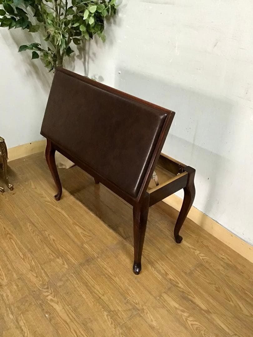 管366☆ピアノ椅子☆猫脚☆スツール☆ベンチ☆昇降なしタイプ