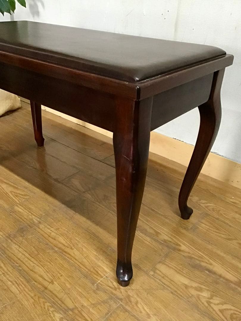 管366☆ピアノ椅子☆猫脚☆スツール☆ベンチ☆昇降なしタイプ