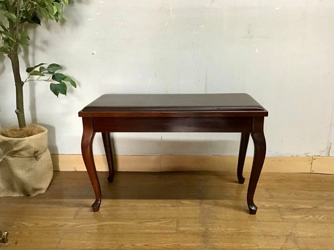 管366☆ピアノ椅子☆猫脚☆スツール☆ベンチ☆昇降なしタイプ