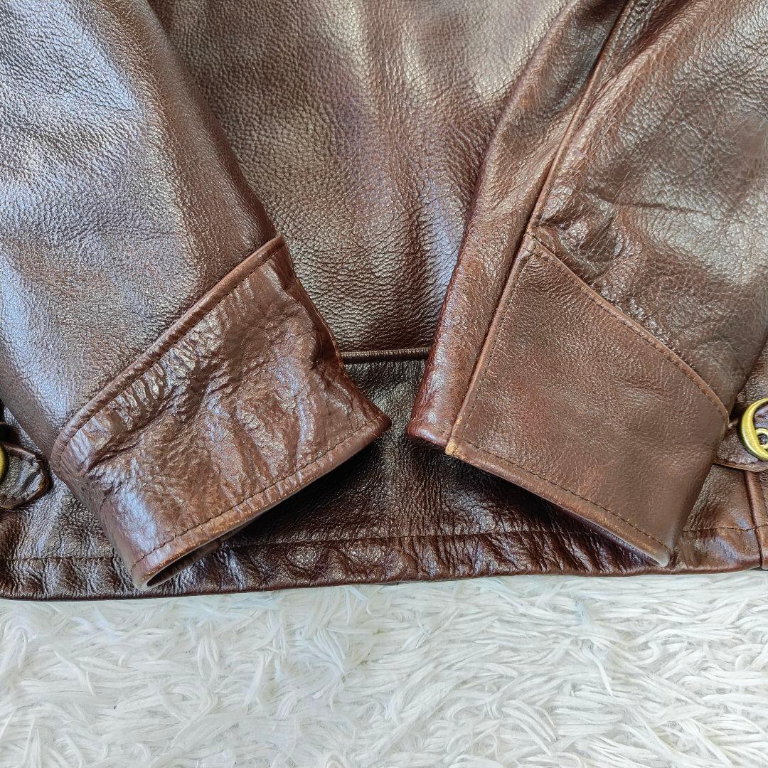 良品　schott　ボアライナー付きライダース　大きいサイズ　L　茶