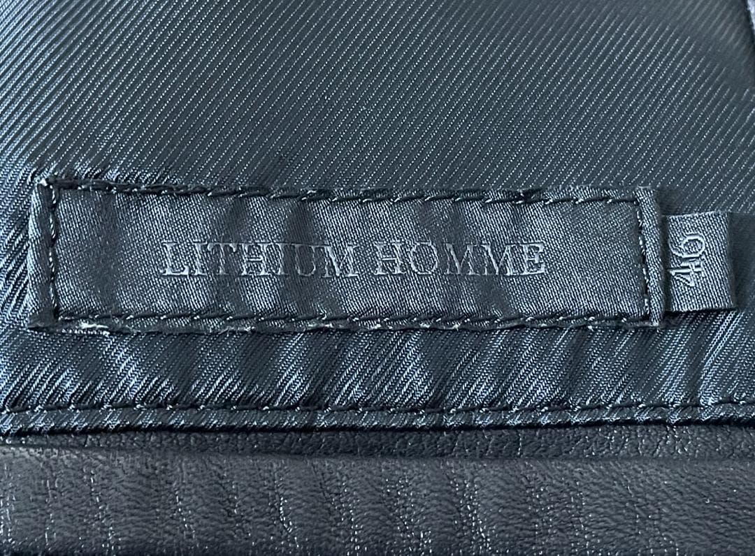 ★09AW 美品 LITHIUM HOMME シングル レザー ライダース 46
