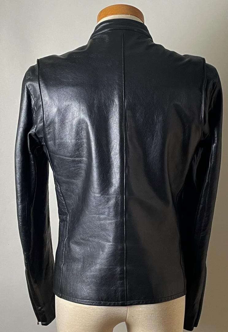 ★09AW 美品 LITHIUM HOMME シングル レザー ライダース 46