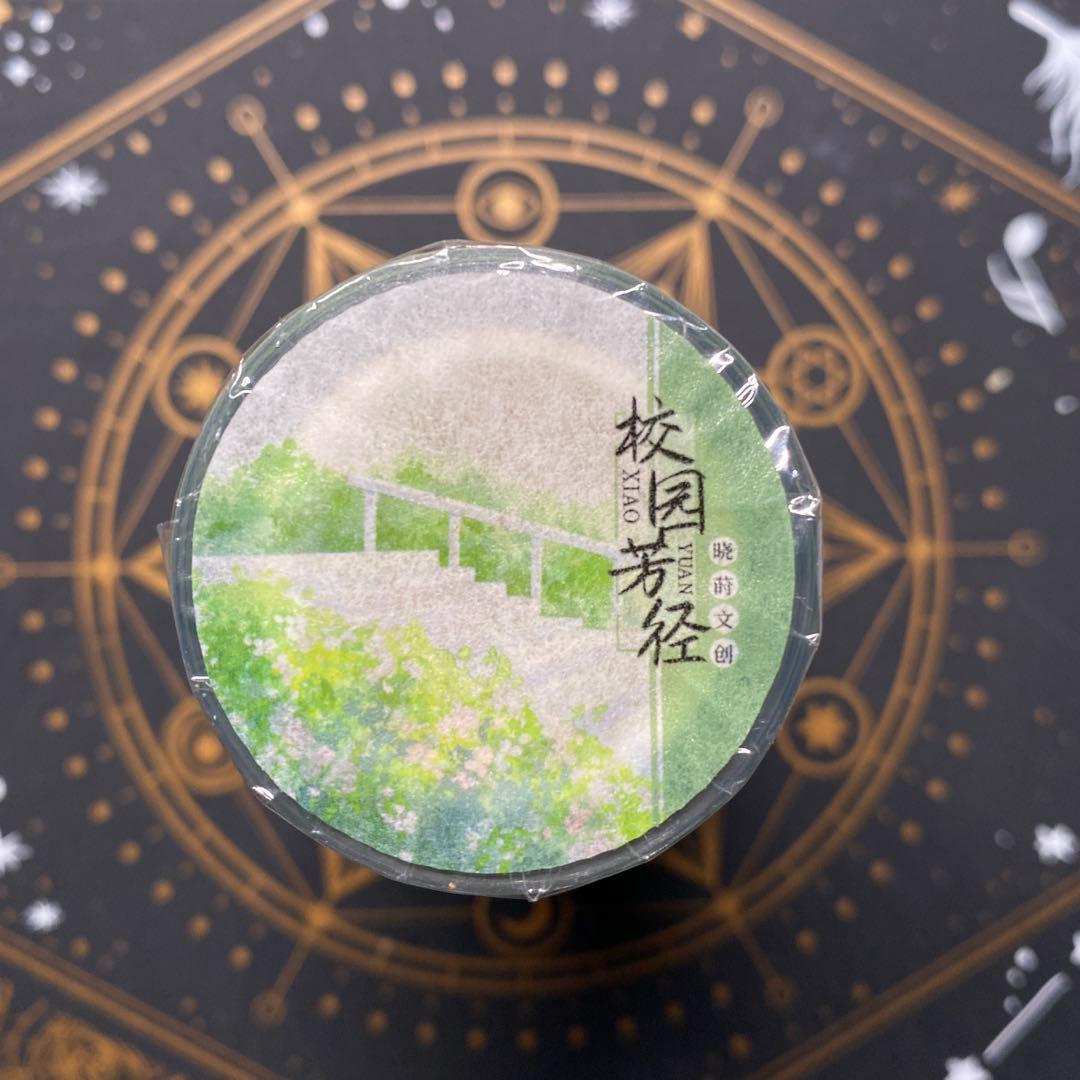 【9364】海外　マステ　5m巻　PETマスキングテープ　階段　学校景色